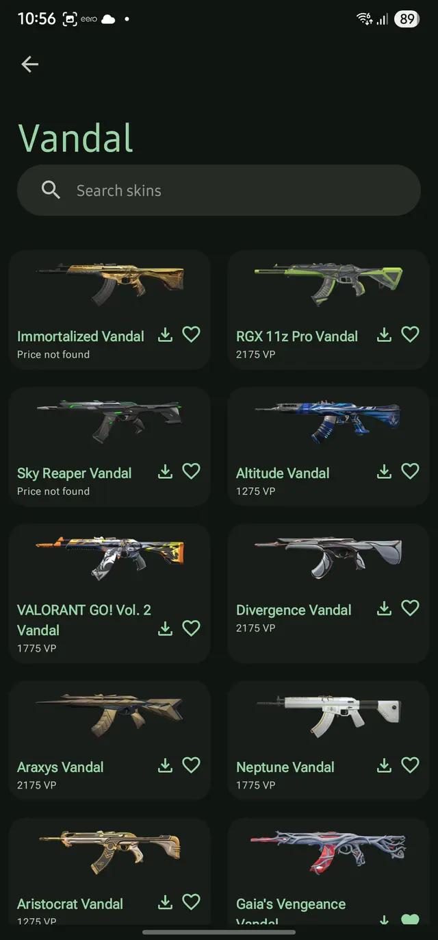 Statics skin collection screenshot