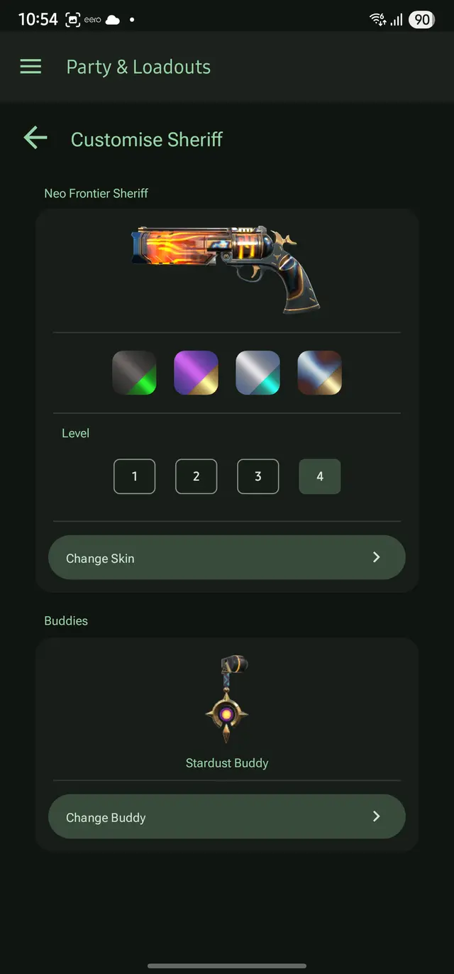 Customising a weapon skin in the loadout studio